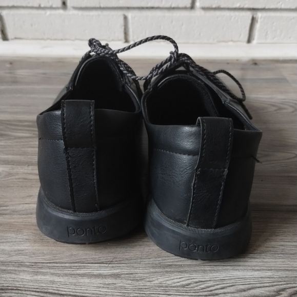 Ponto The Pacific Oxford Black Leather Dress Shoe Men's Size 10 - Picture 3 of 5